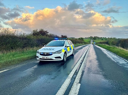 A Northumbria Police patrol car. 