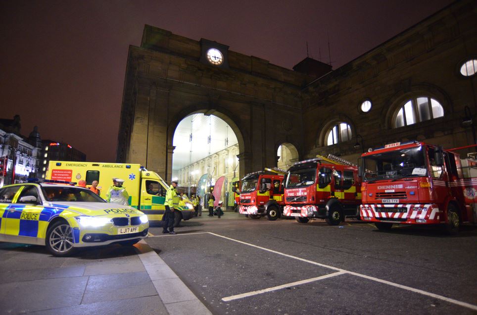 Blue light response at Newcastle Central