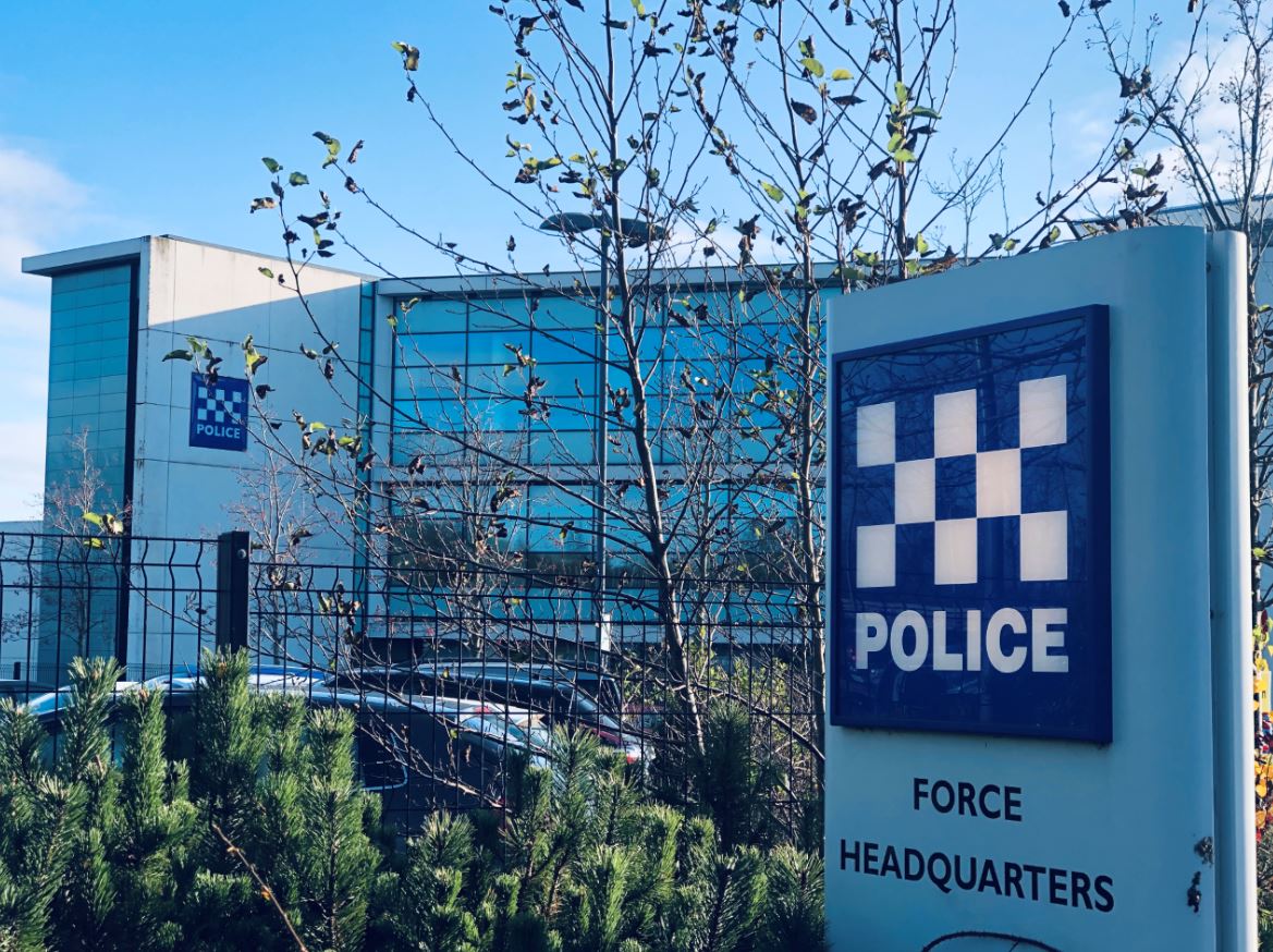 Picture outside Middle Engine Lane Police Station
