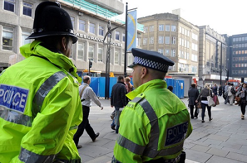 Northumbria Police officers in Newcastle 
