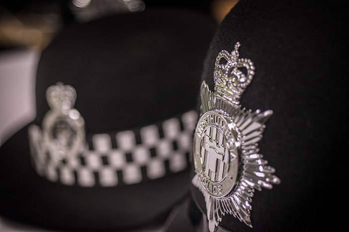 An image of Northumbria Police hats. 