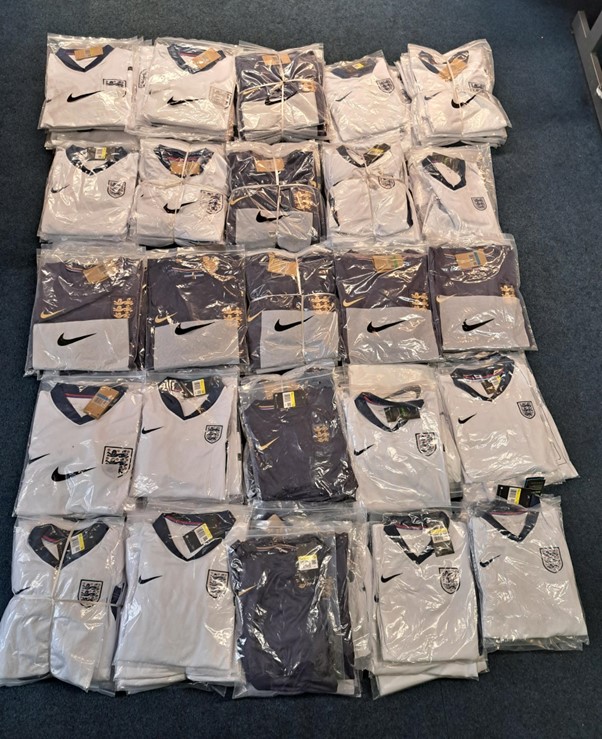Suspected fake England shirts