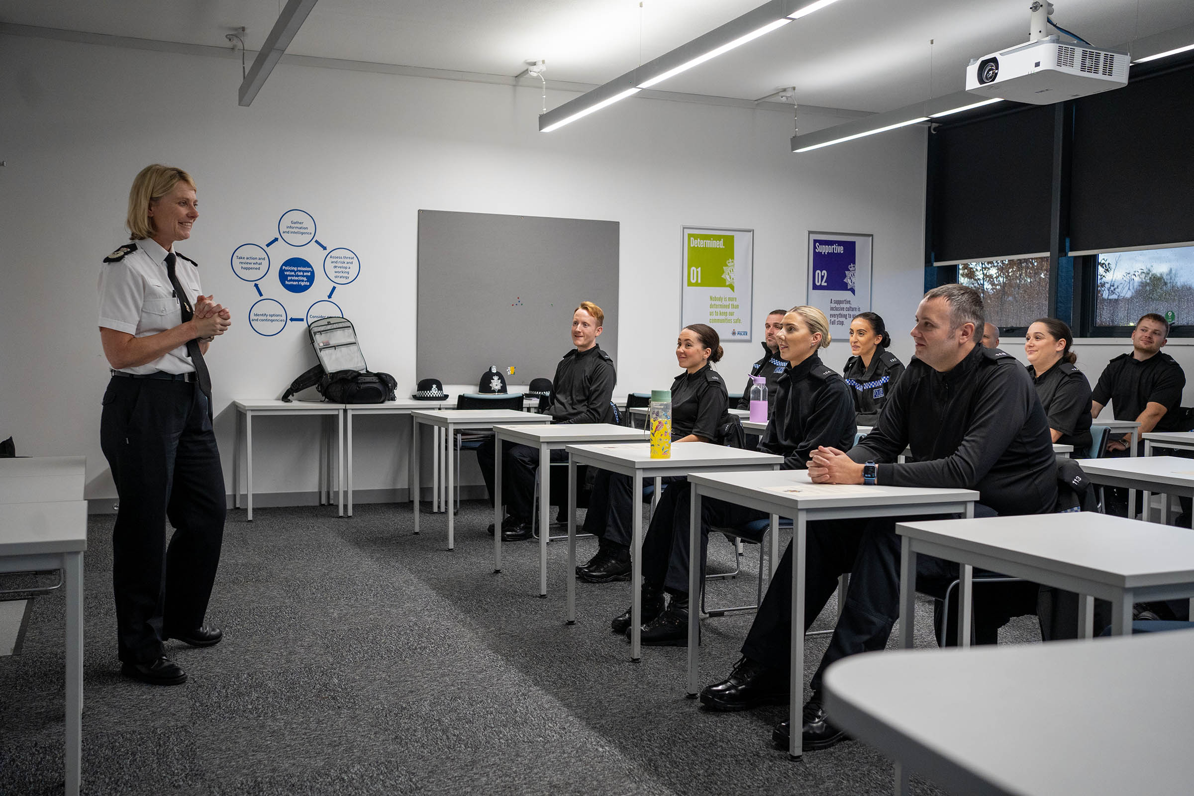 Chief Constable Vanessa Jardine meets new recruits.