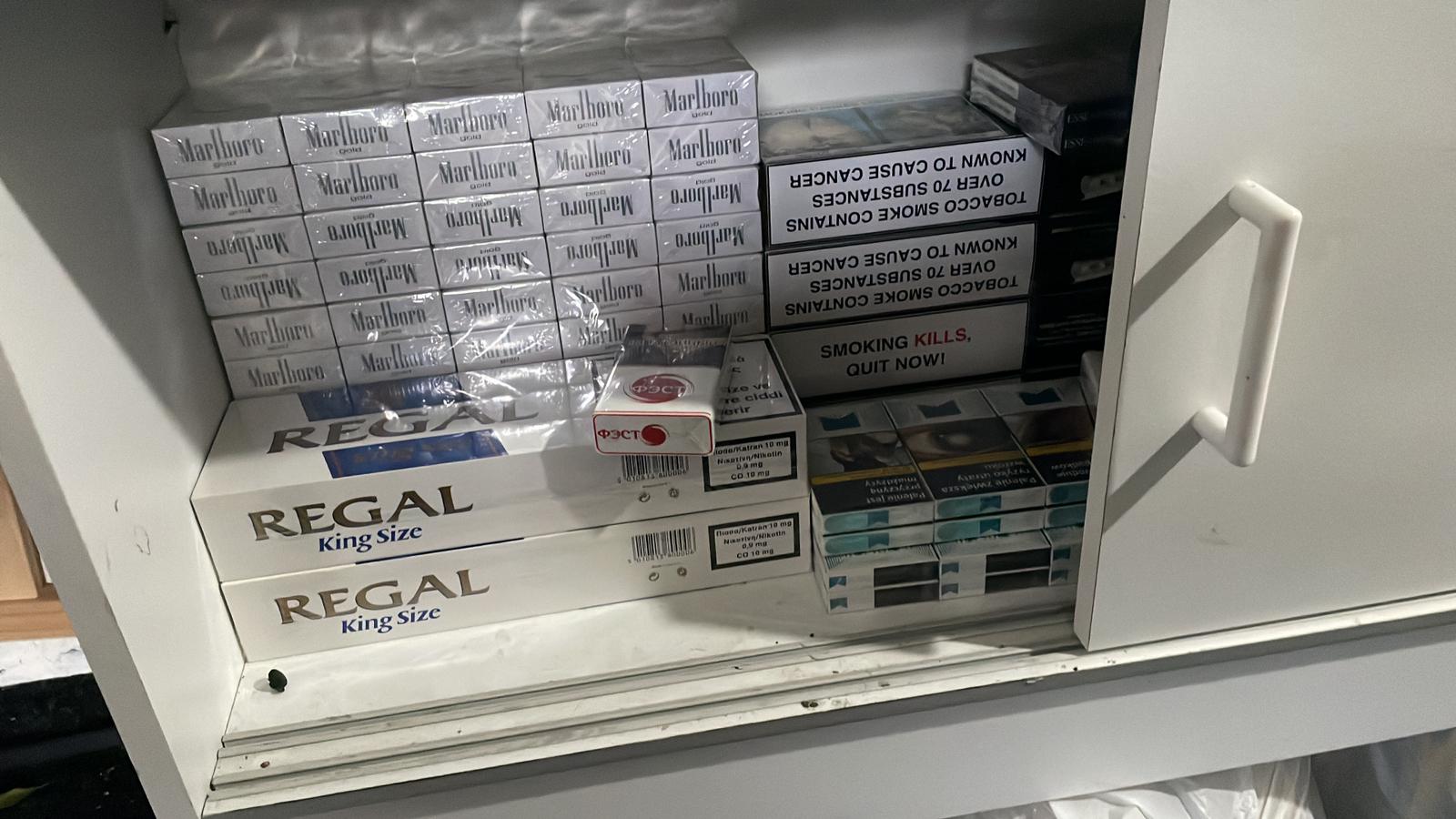 Seized cigarettes and vapes