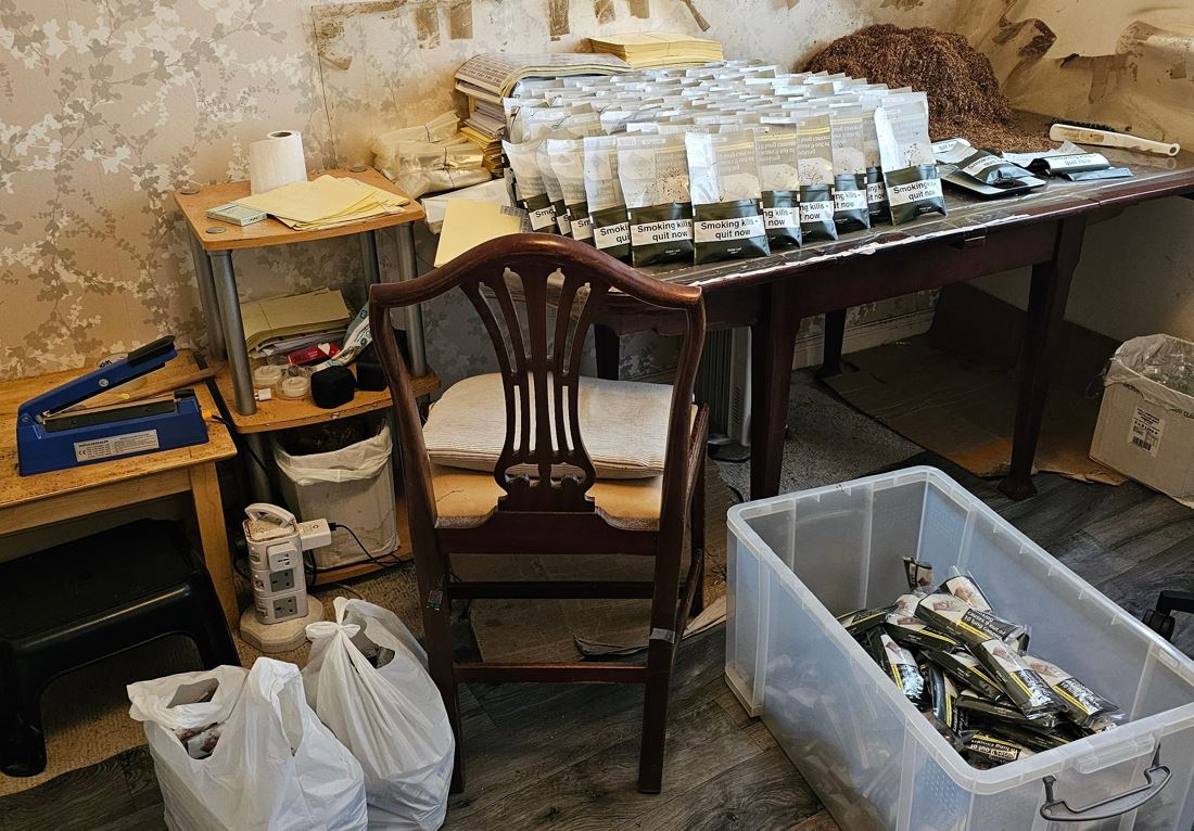 Illicit tobacco factory