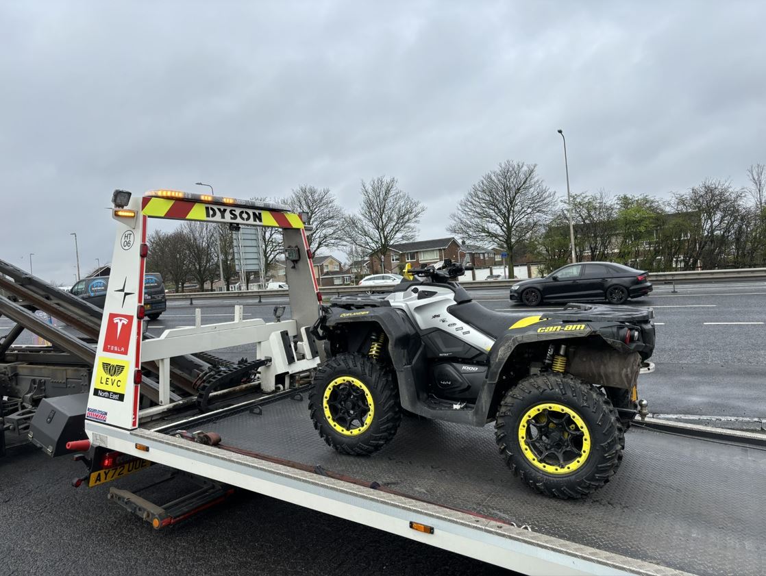 A quad bike seized in Gateshead as part of Operation Capio