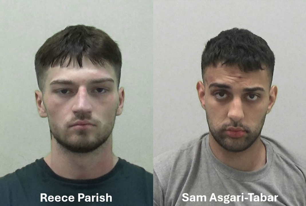 Custody images of Recce Parish and Sam Asgari-Tabar